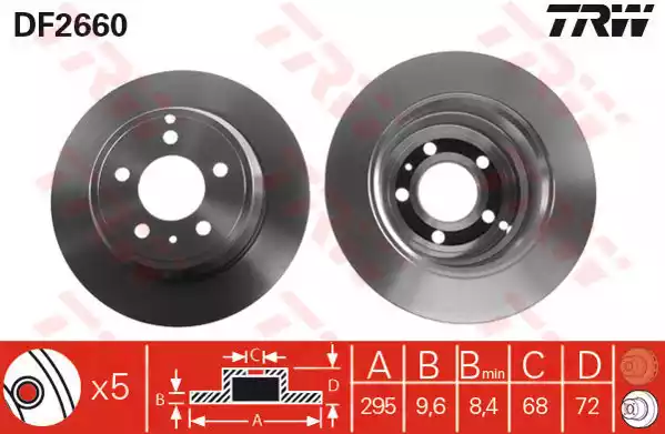 Тормозные диски TRW DF2660