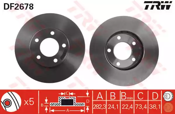 Тормозные диски TRW DF2678