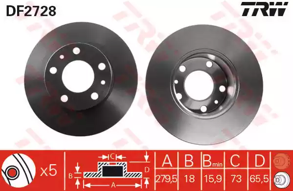 Тормозные диски TRW DF2728