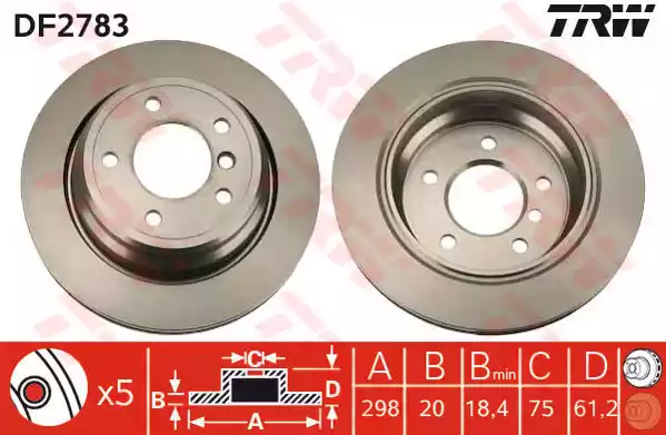 Тормозные диски TRW DF2783