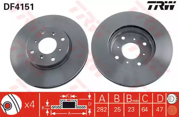 Тормозные диски TRW DF4151