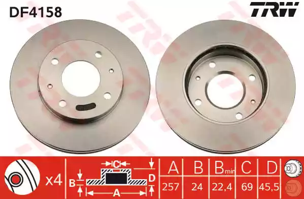 Тормозные диски TRW DF4158