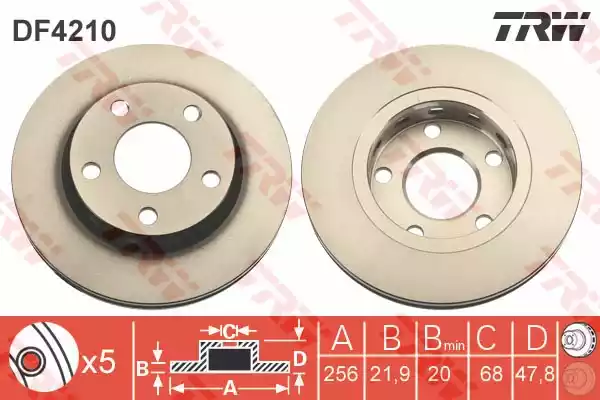 Тормозные диски TRW DF4210