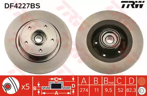 DF4227BS TRW Тормозные диски