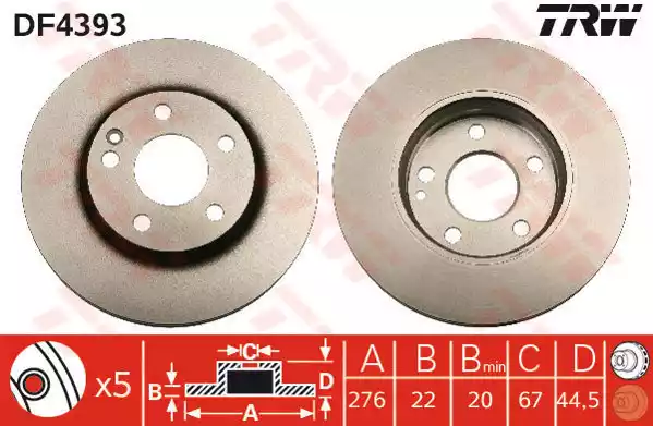 Тормозные диски TRW DF4393