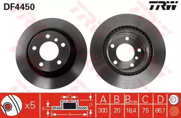 Тормозные диски TRW DF4450