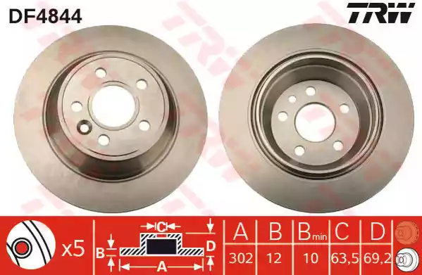 Тормозные диски TRW DF4844