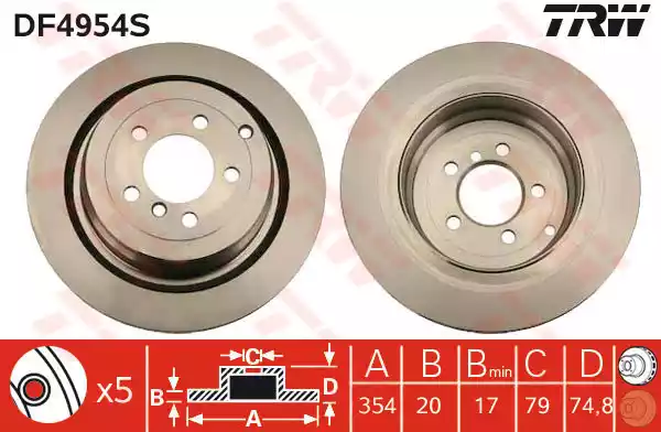 Тормозные диски TRW DF4954S