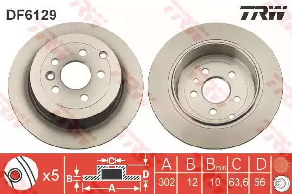 Тормозные диски TRW DF6129