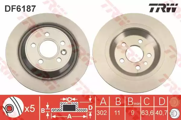 Тормозные диски TRW DF6187