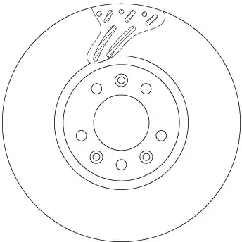Диск тормозной перед citroen jampy peugeot expert 15-20hdi 16- opel vivaro zafira life 19- TRW DF6977S