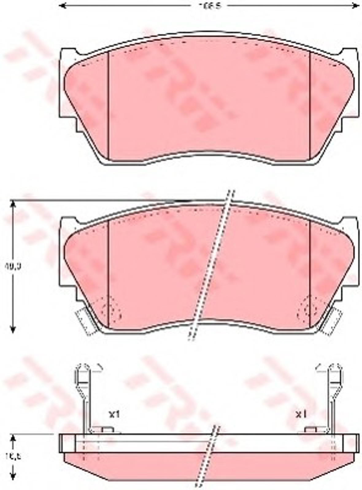Колодки тормозные дисковые TRW GDB1012