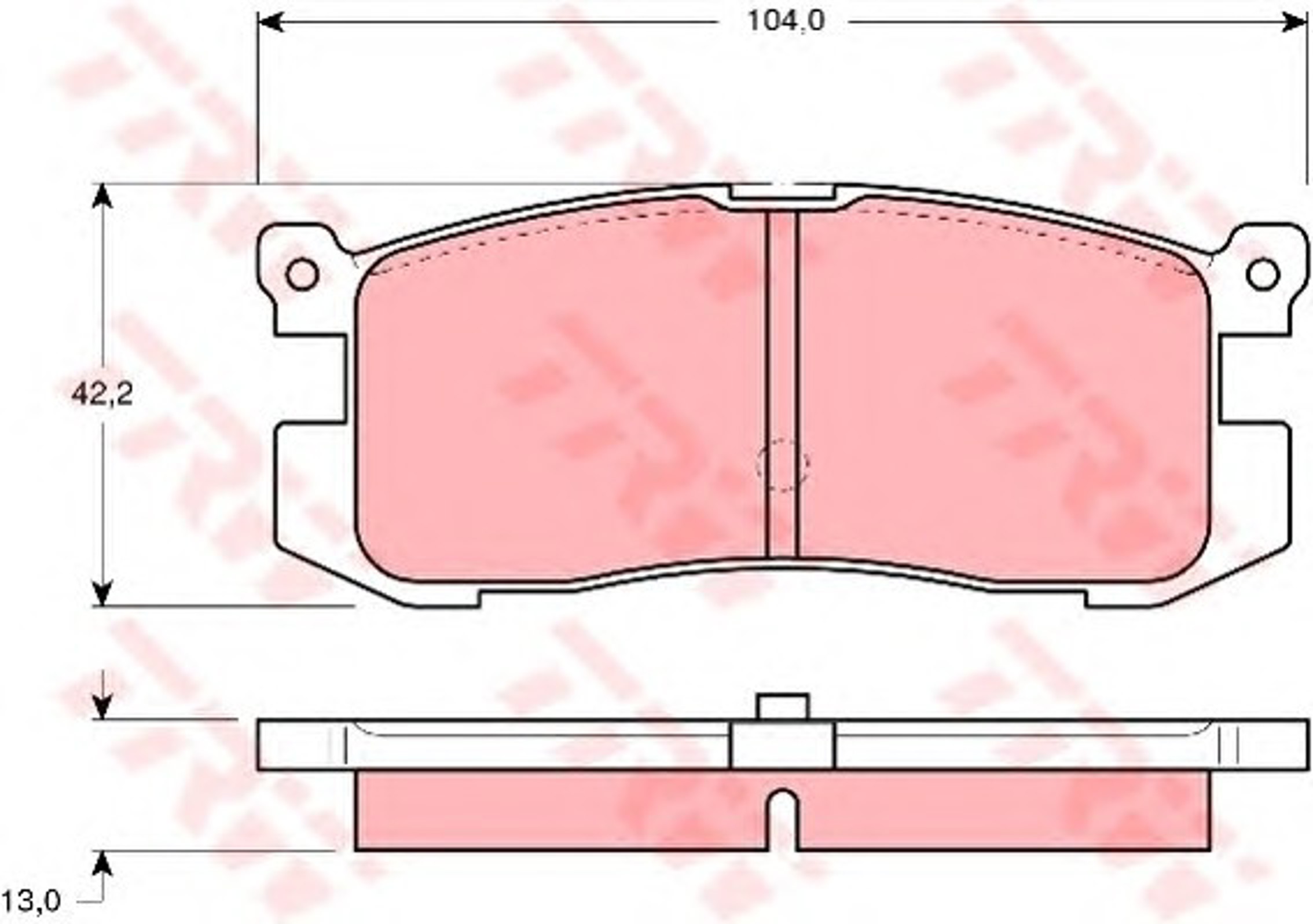 Колодки тормозные дисковые TRW GDB1025