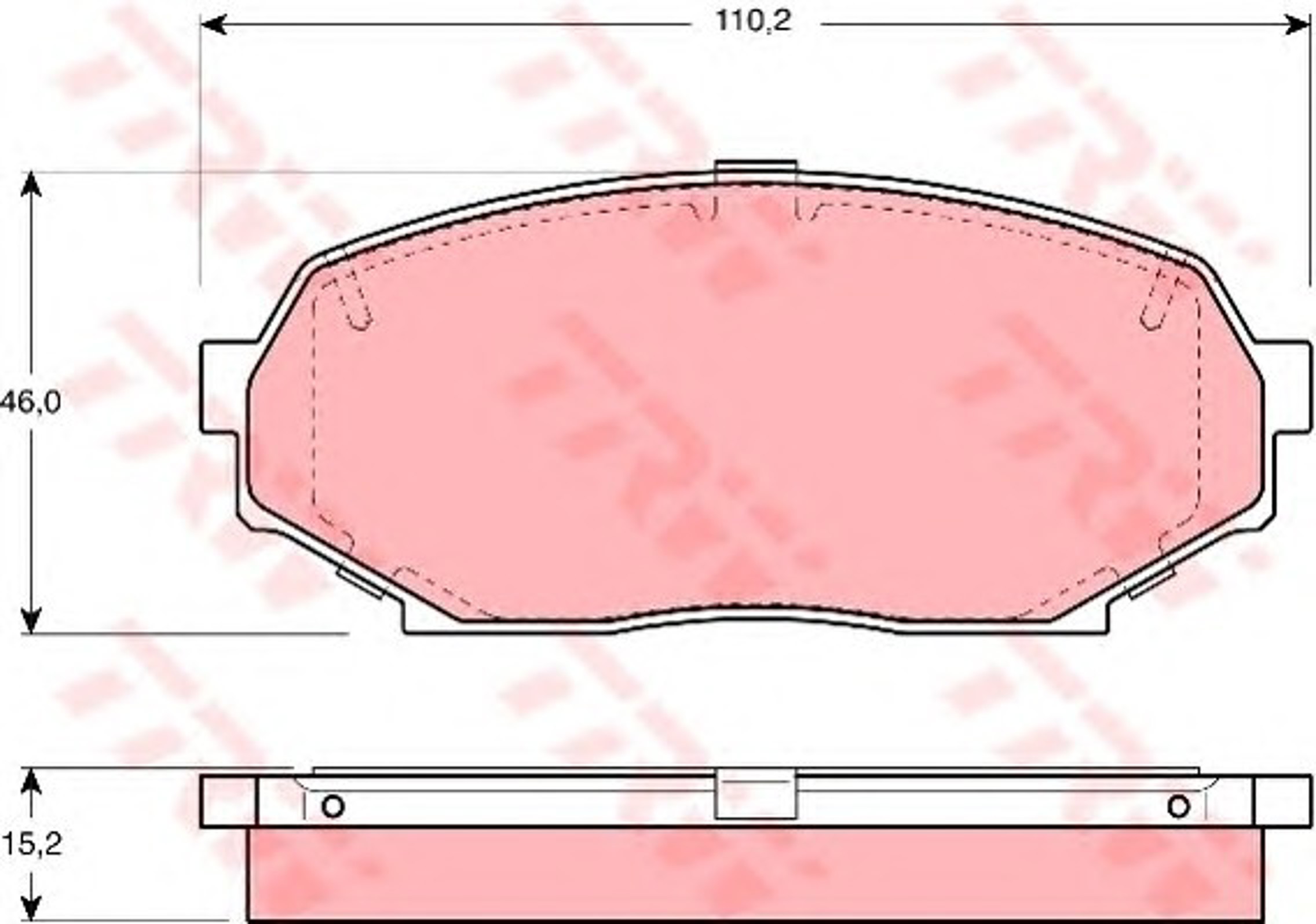 Колодки тормозные дисковые TRW GDB1028