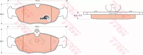 GDB1040 TRW Тормозные колодки