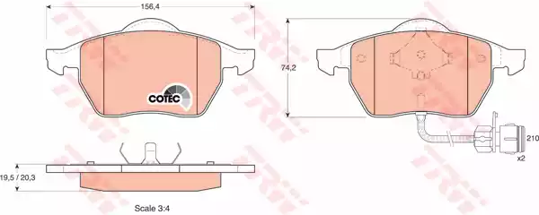 GDB1049 TRW Тормозные колодки