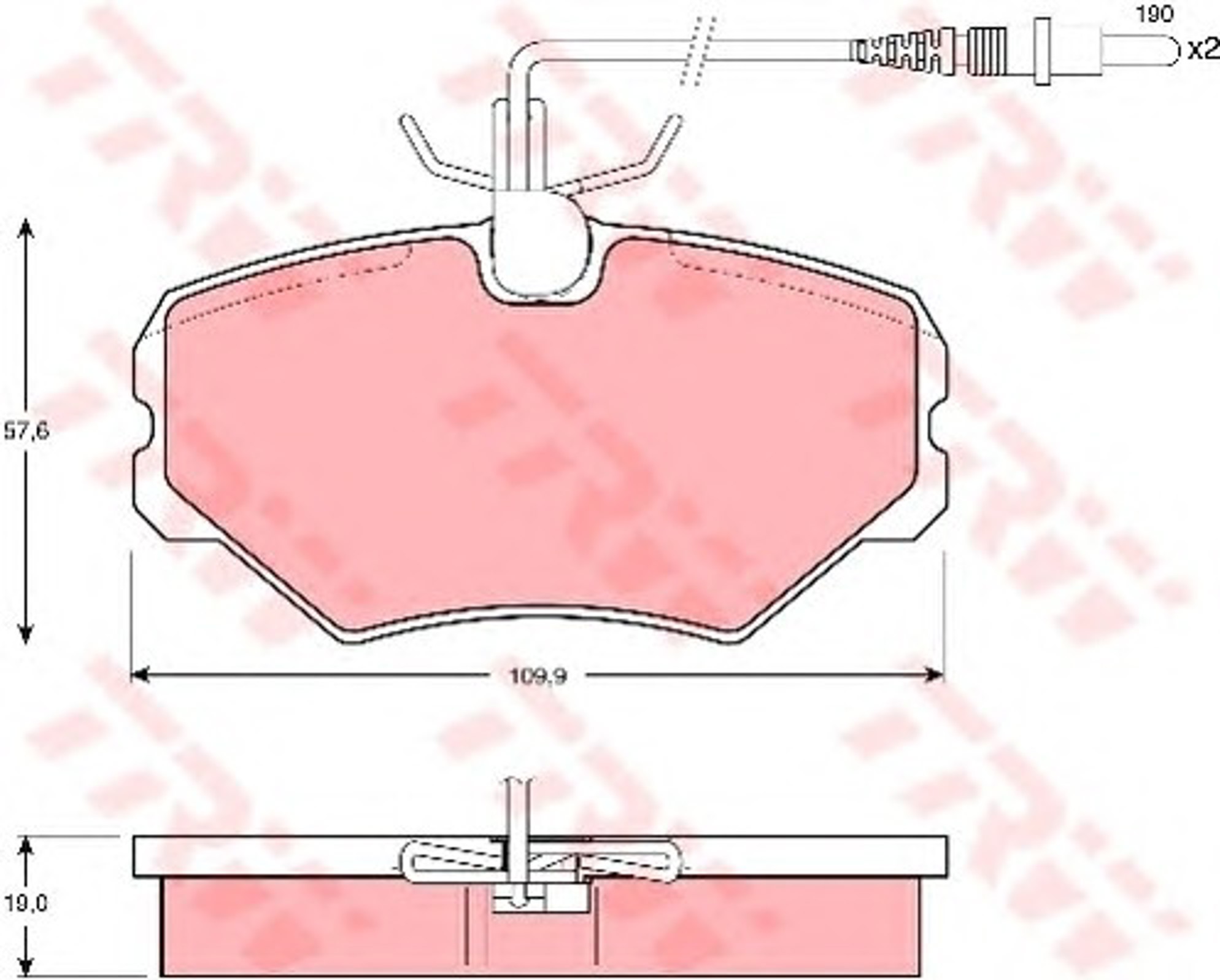 GDB1051 TRW Колодки тормозные дисковые