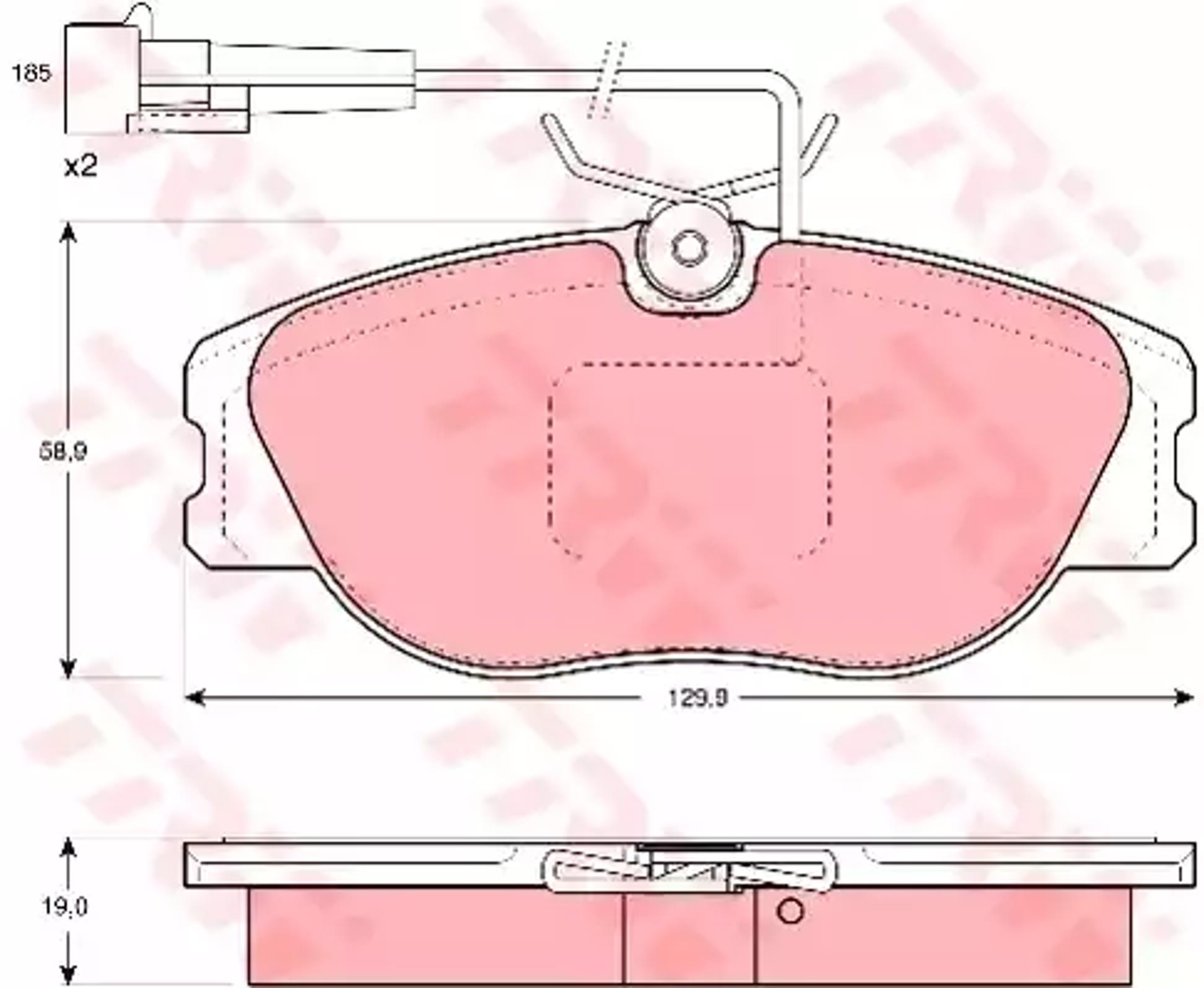 Колодки тормозные дисковые TRW GDB1058