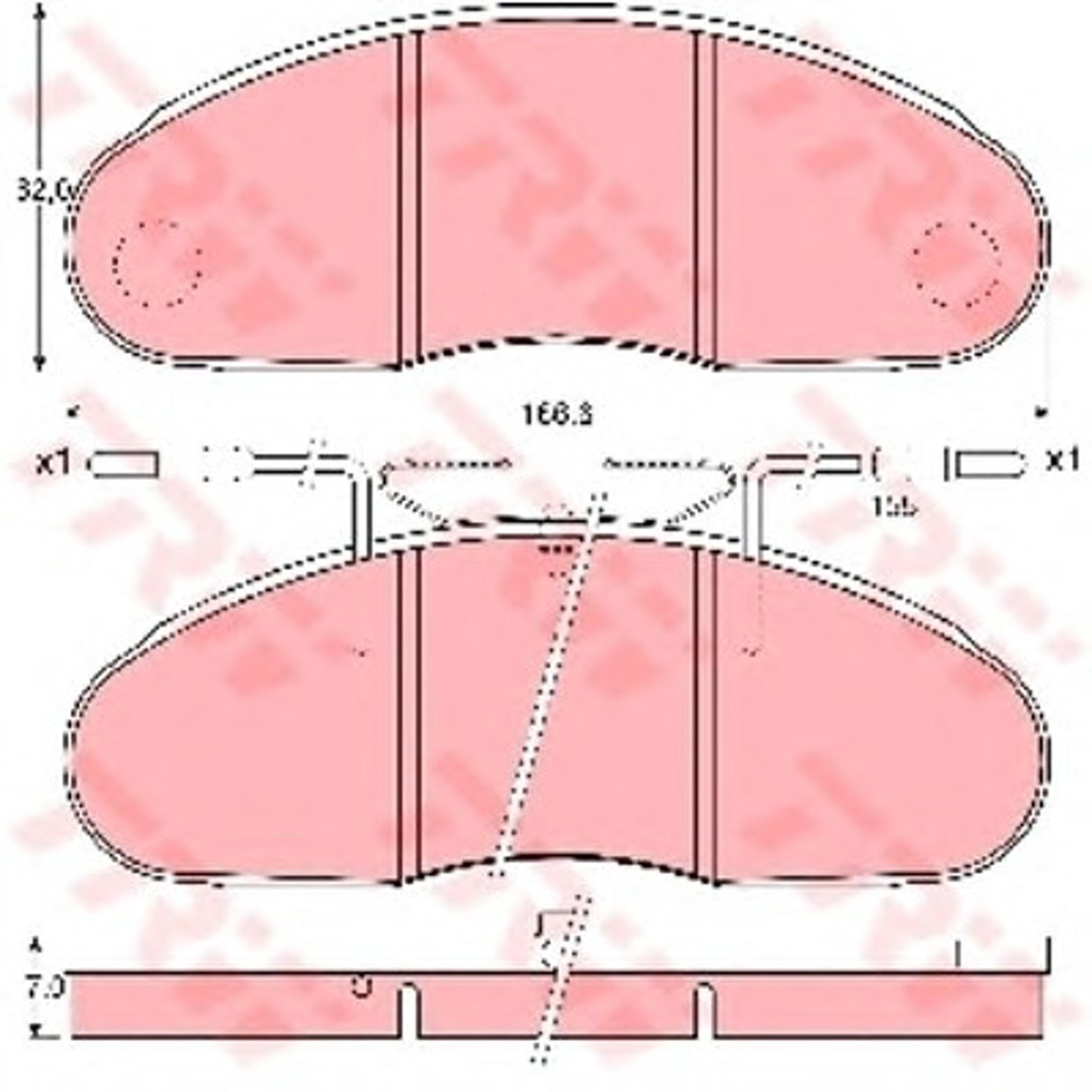 Колодки тормозные дисковые TRW GDB1077