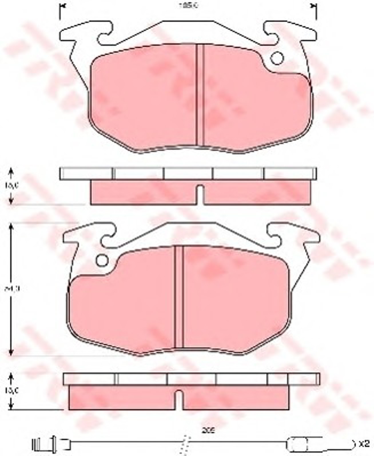 Колодки тормозные дисковые TRW GDB1079