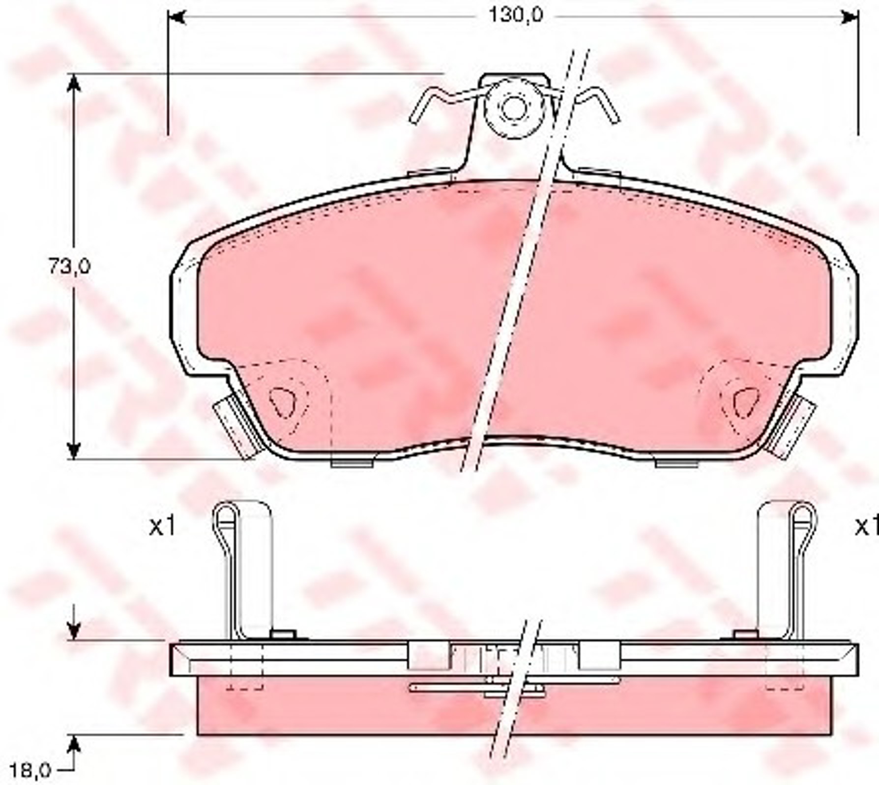 Колодки тормозные дисковые TRW GDB1083