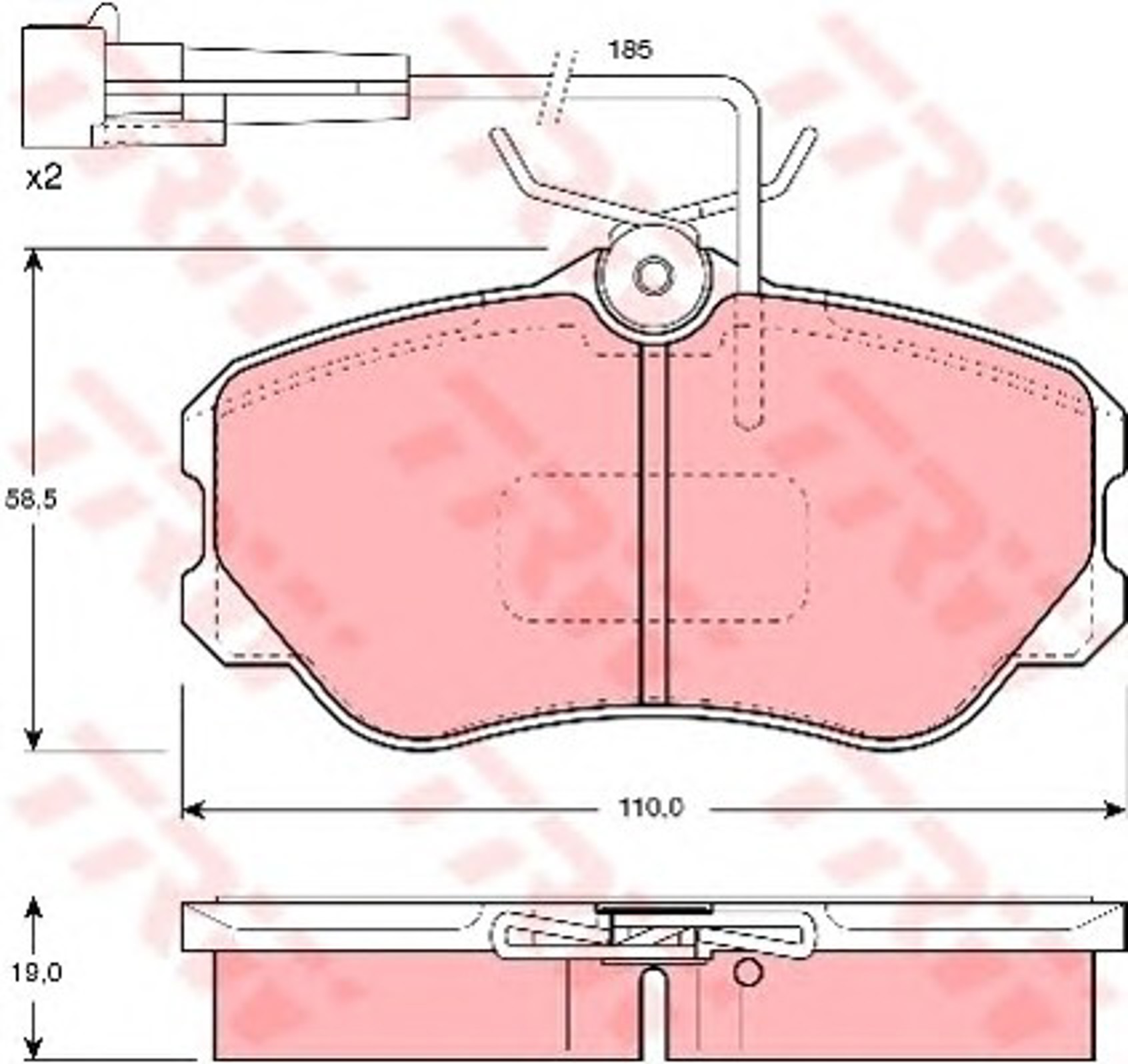 GDB1095 TRW Колодки тормозные дисковые