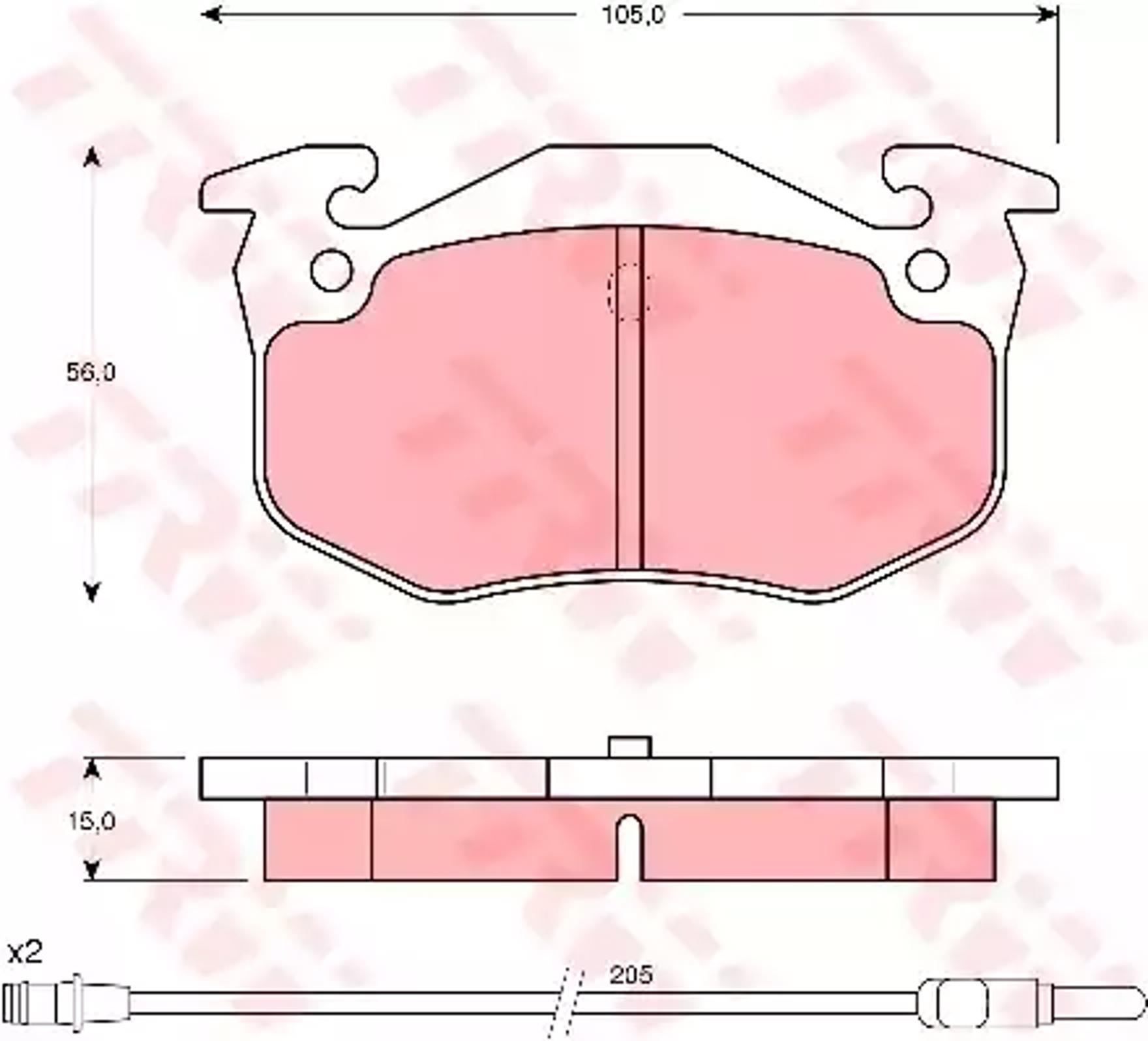 Колодки тормозные дисковые TRW GDB1120