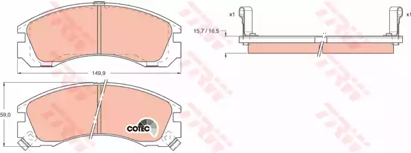 Тормозные колодки TRW GDB1126