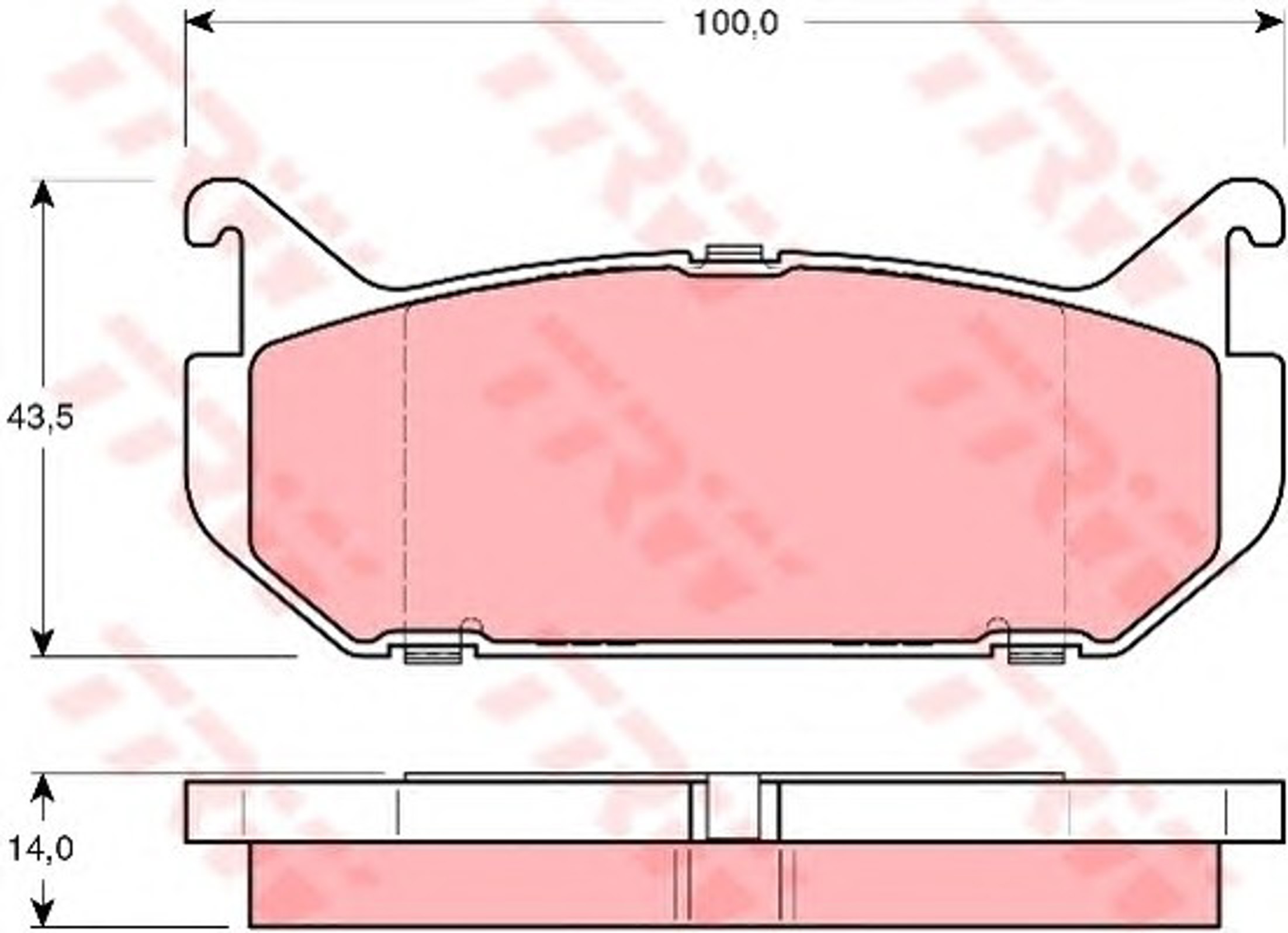 GDB1140 TRW Колодки тормозные дисковые