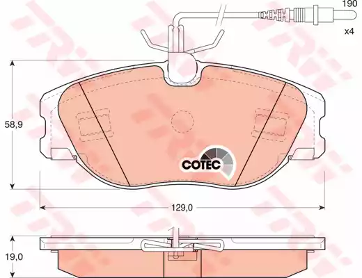 GDB1148 TRW Тормозные колодки