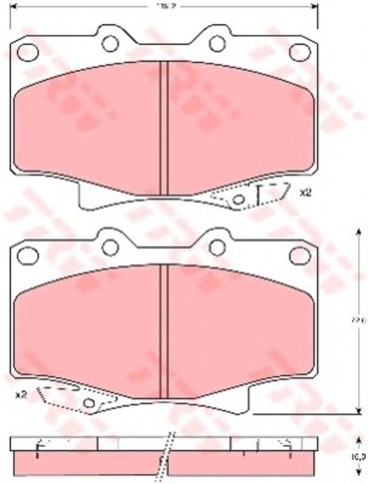 Колодки тормозные дисковые TRW GDB1154