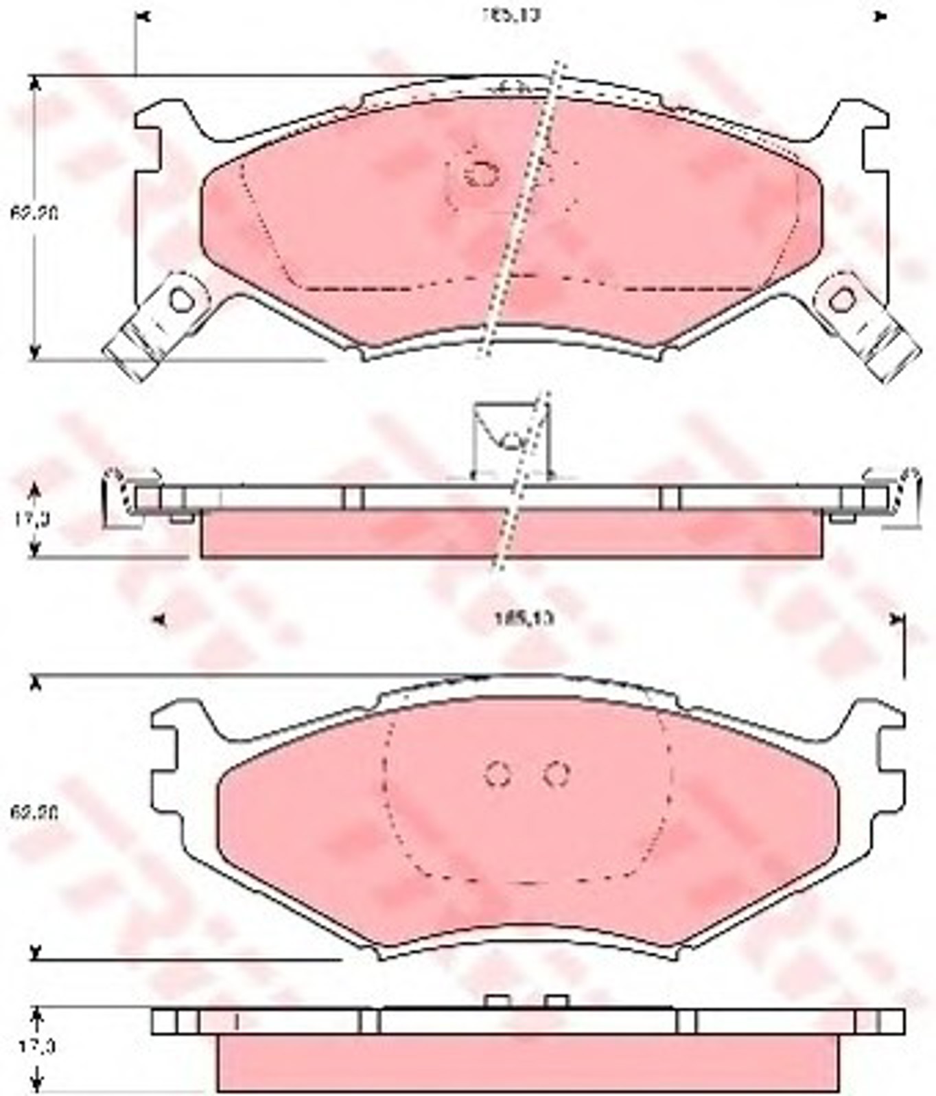 Колодки тормозные дисковые TRW GDB1157