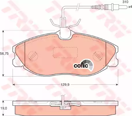 GDB1194 TRW Тормозные колодки