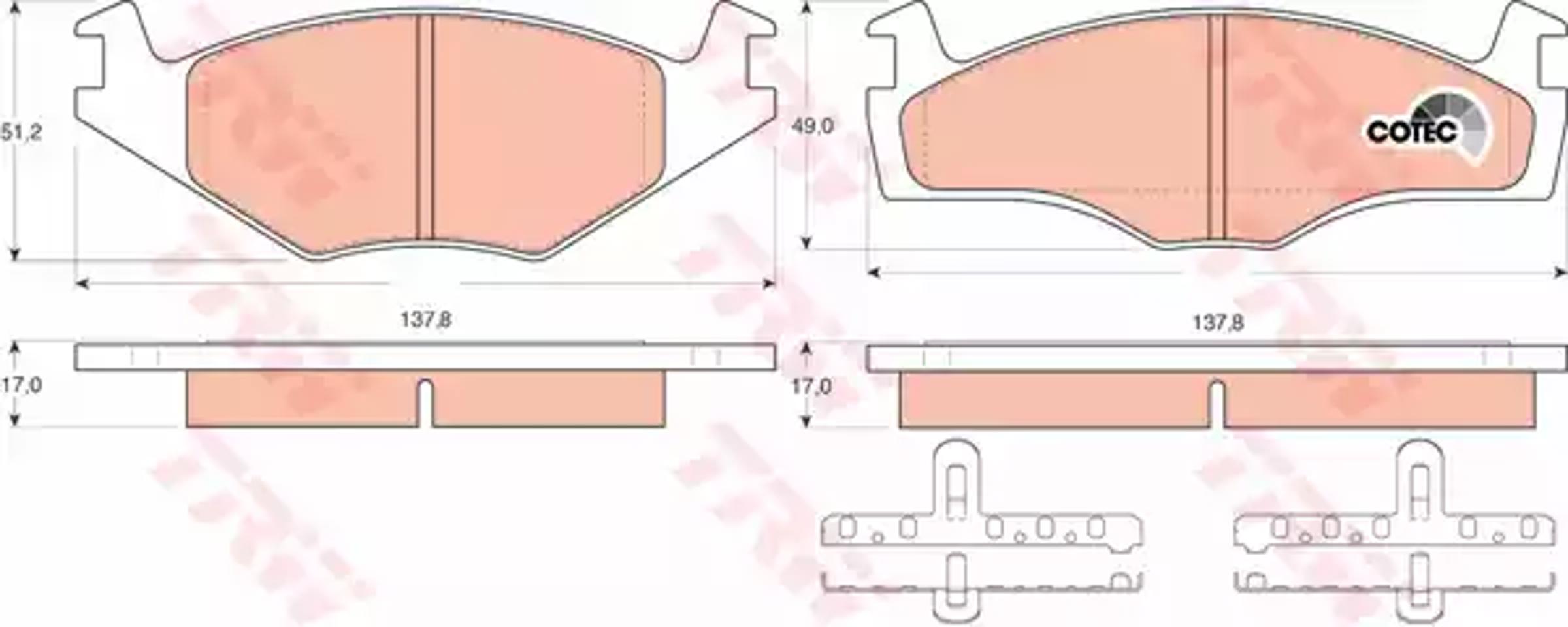 GDB1219 TRW Колодки тормозные дисковые