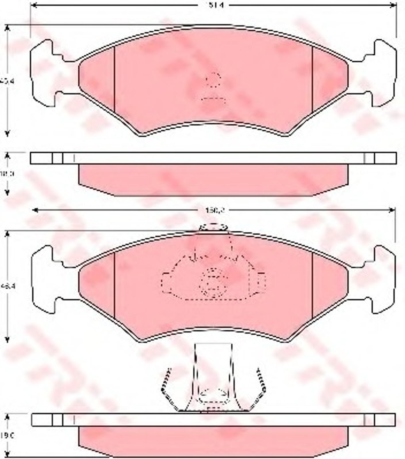 GDB1222 TRW Колодки тормозные дисковые