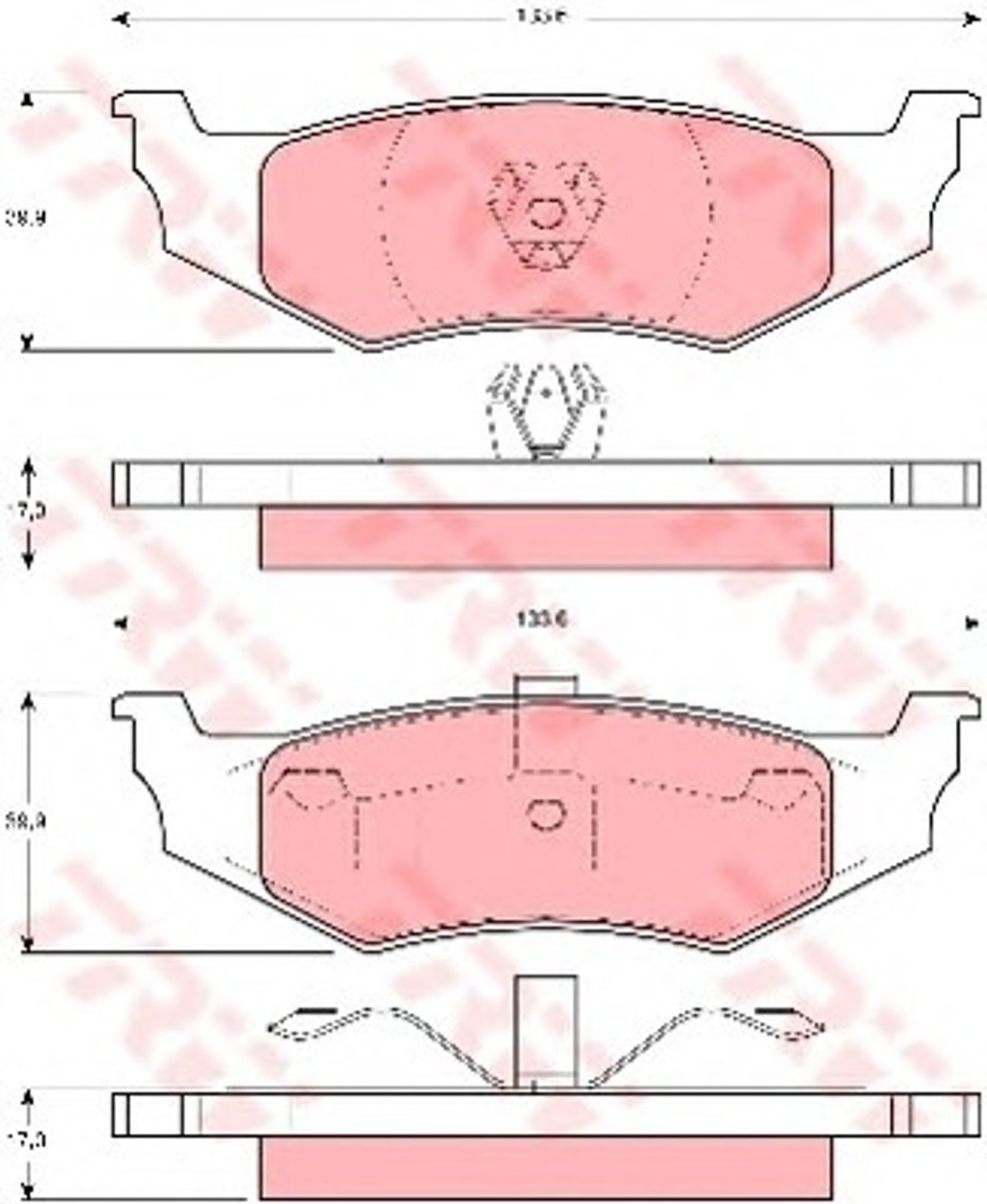Колодки тормозные дисковые TRW GDB1234