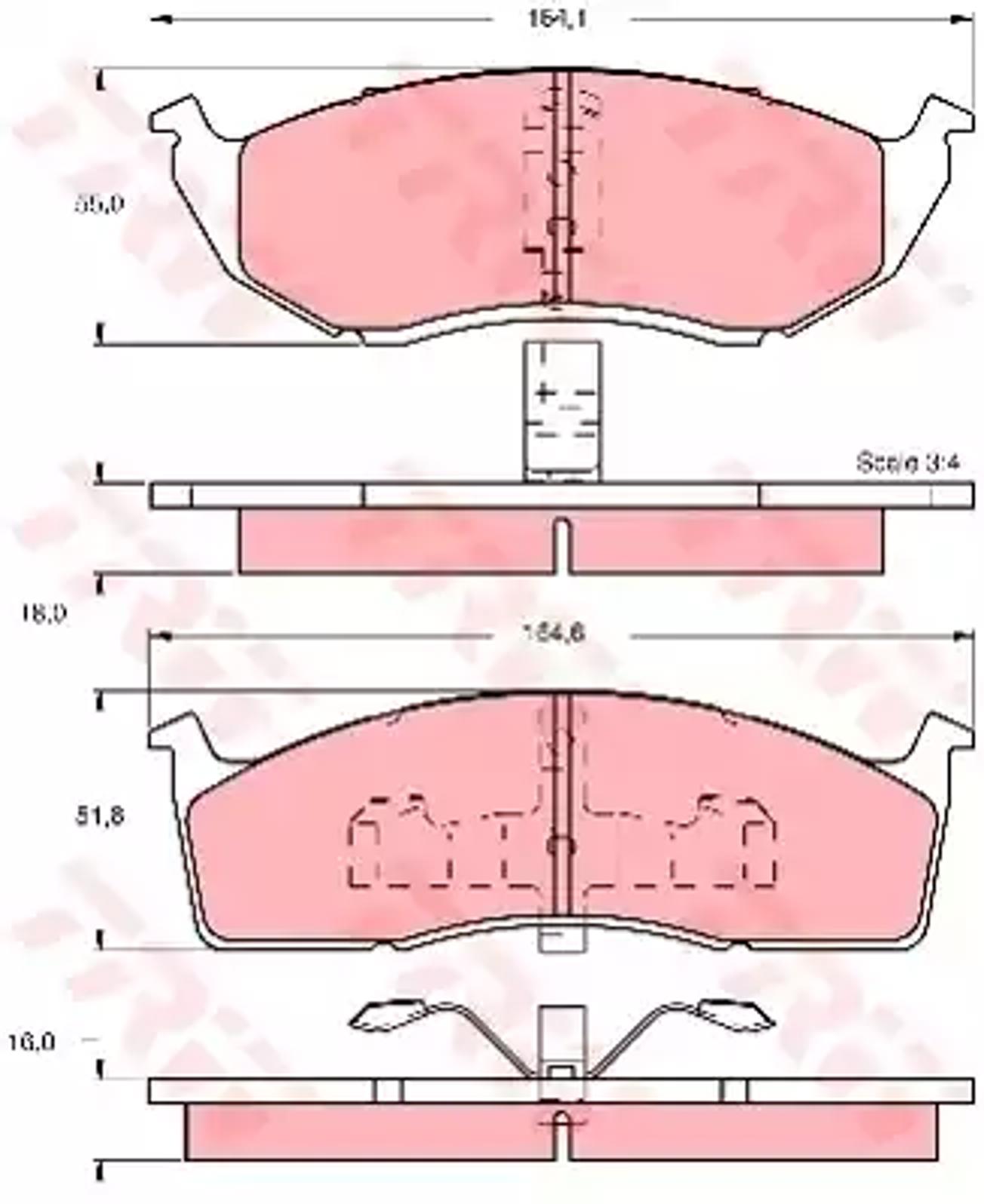 Колодки тормозные дисковые TRW GDB1244