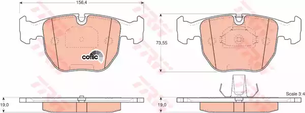 GDB1261 TRW Тормозные колодки