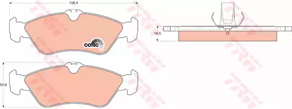 GDB1263 TRW Тормозные колодки