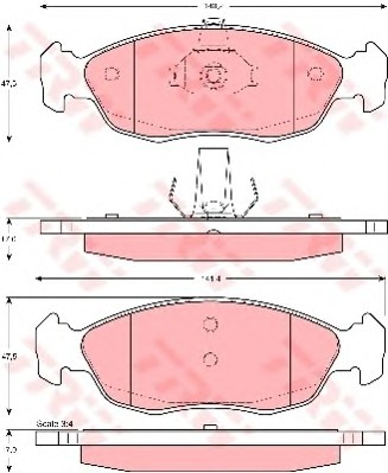 GDB1278 TRW Колодки тормозные дисковые