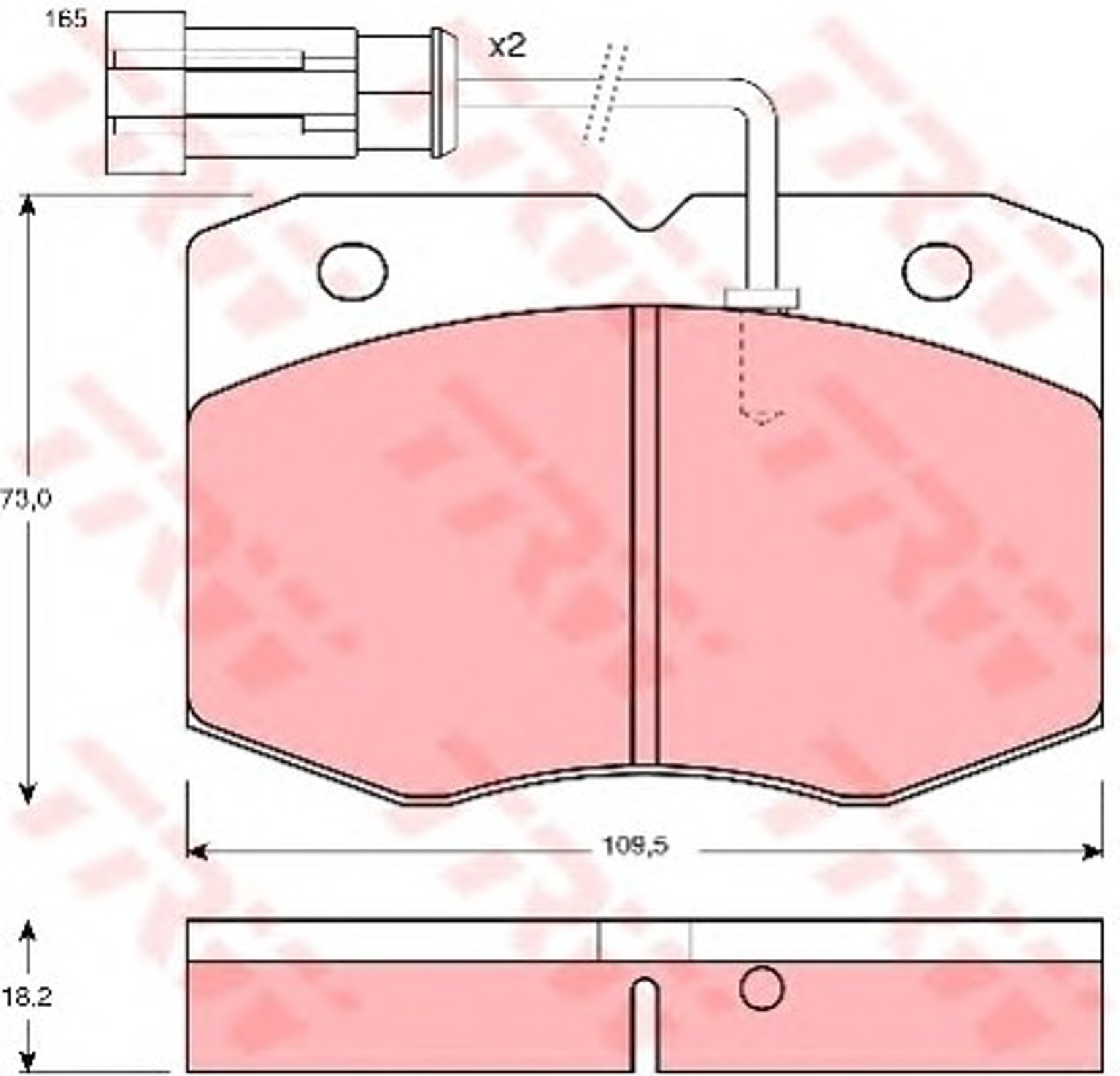 Колодки тормозные дисковые TRW GDB1356