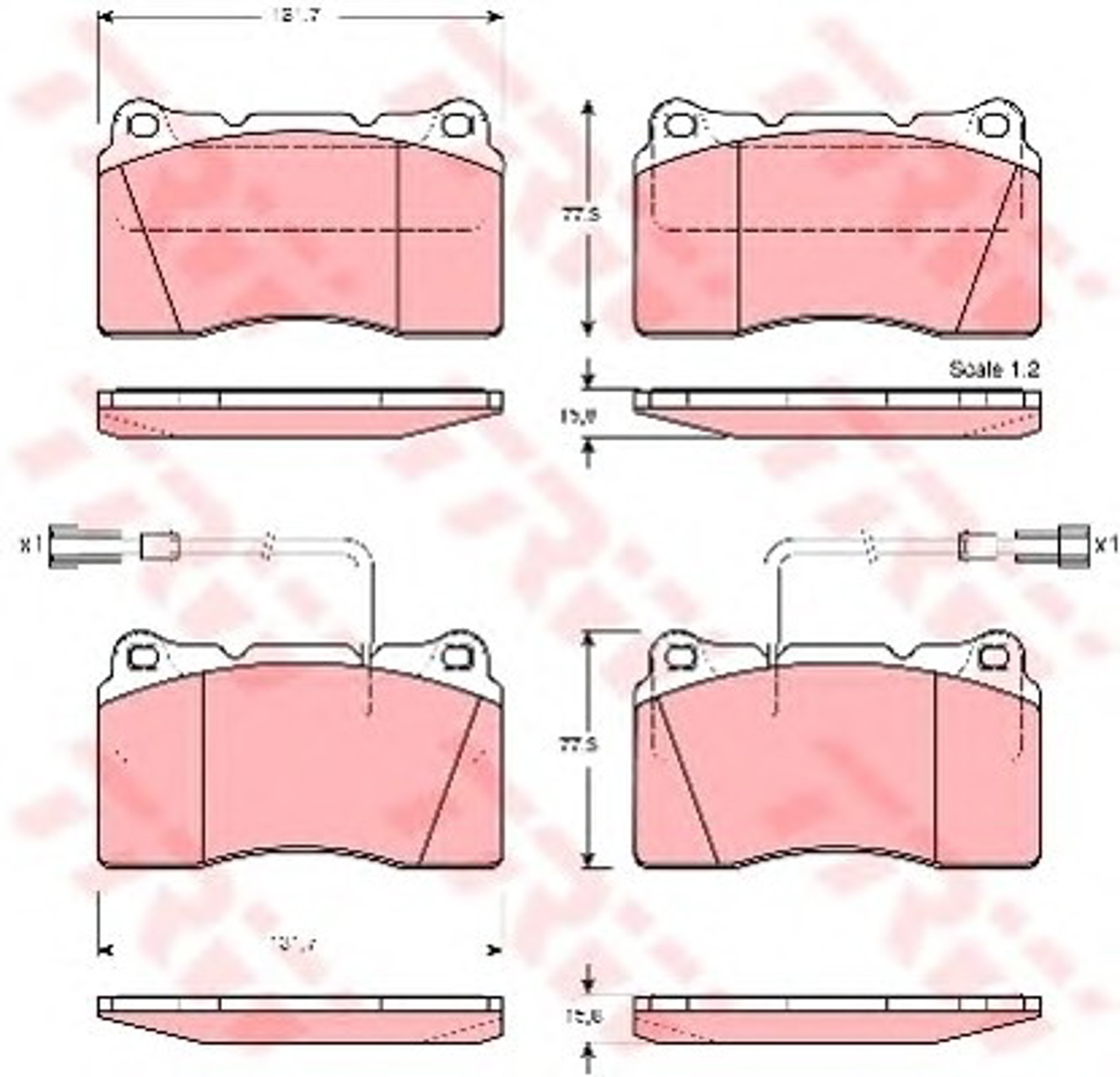 GDB1363 TRW Колодки тормозные дисковые