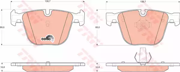 GDB1502 TRW Тормозные колодки