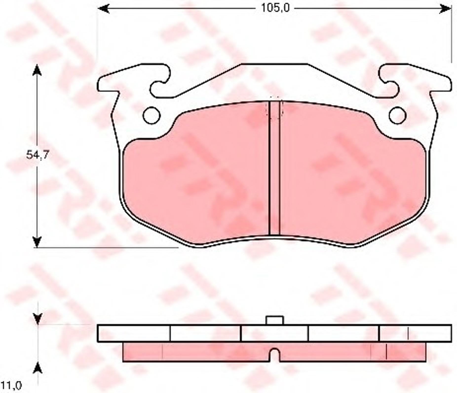 GDB1522 TRW Колодки тормозные дисковые