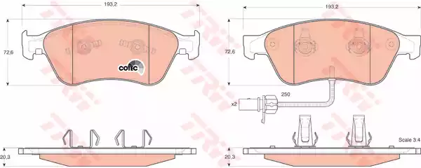 GDB1553 TRW Тормозные колодки