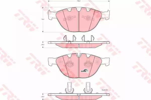 GDB1558 TRW Тормозные колодки