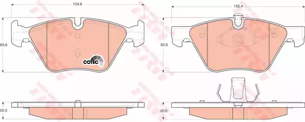 GDB1559 TRW Тормозные колодки