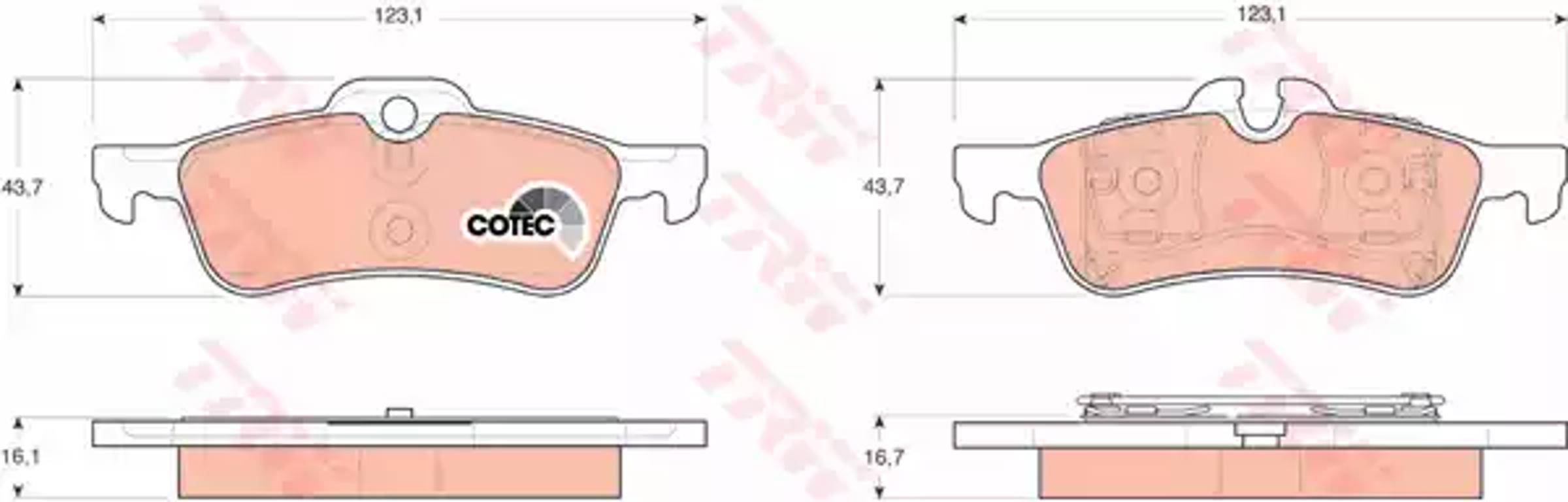 GDB1561 TRW Колодки тормозные дисковые