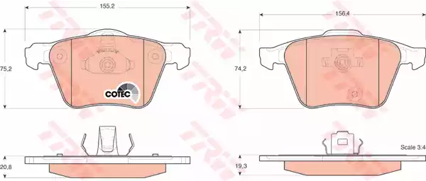 GDB1565 TRW Тормозные колодки