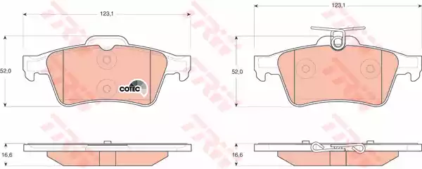 GDB1621 TRW Тормозные колодки